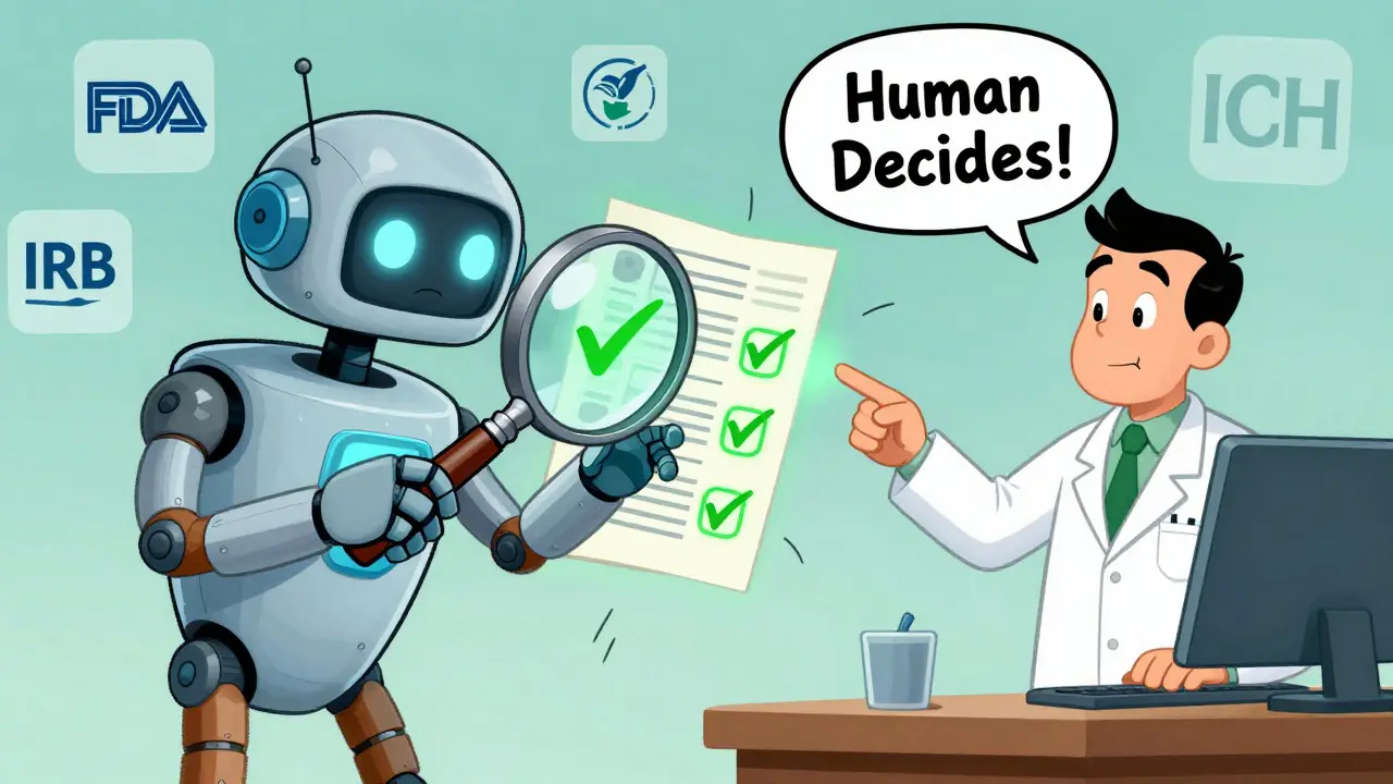 AI robot flags events while human reviewer makes final decision
